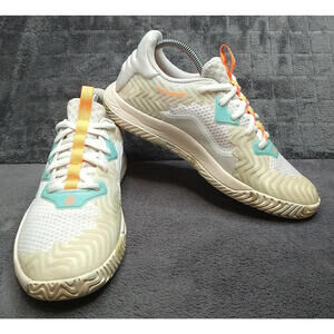 Adidas Women's 9 Solematch Control Cloud White Mint Ton Orbit Grey Tennis Shoes